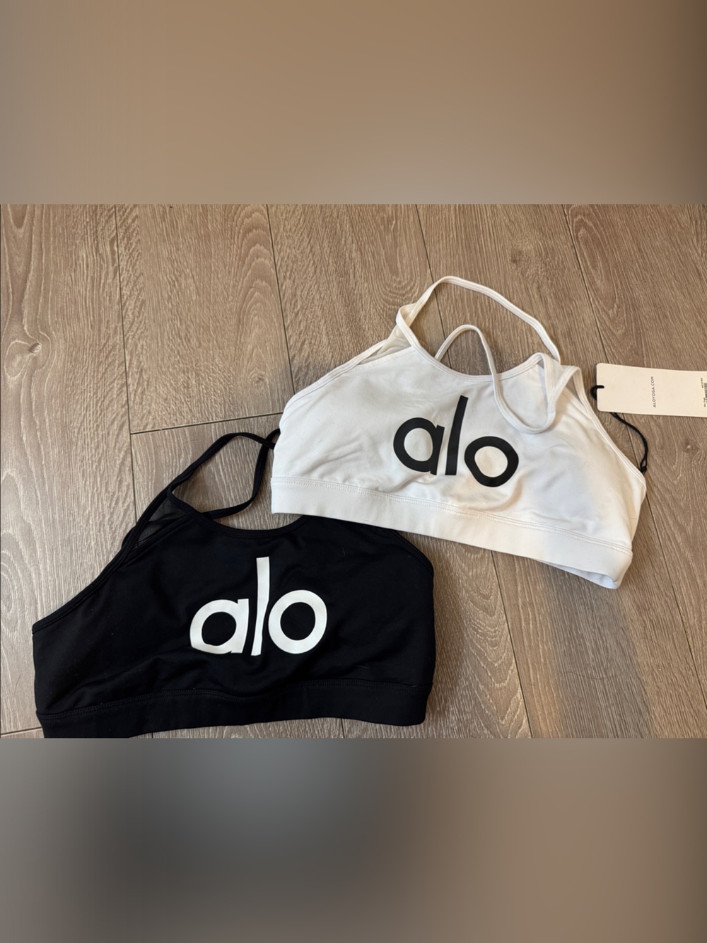 ALO Yoga Two-Pack Sports Bralette Set - Black & White Logo